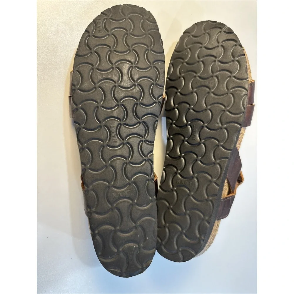 Naot Kayla‎ Brown Leather Cork Sandals Shoes  EU 42 US 11 Woman's Made Israel